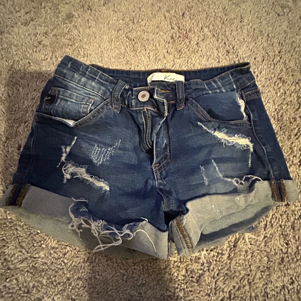 KanCan Distressed Blue Jean Shorts